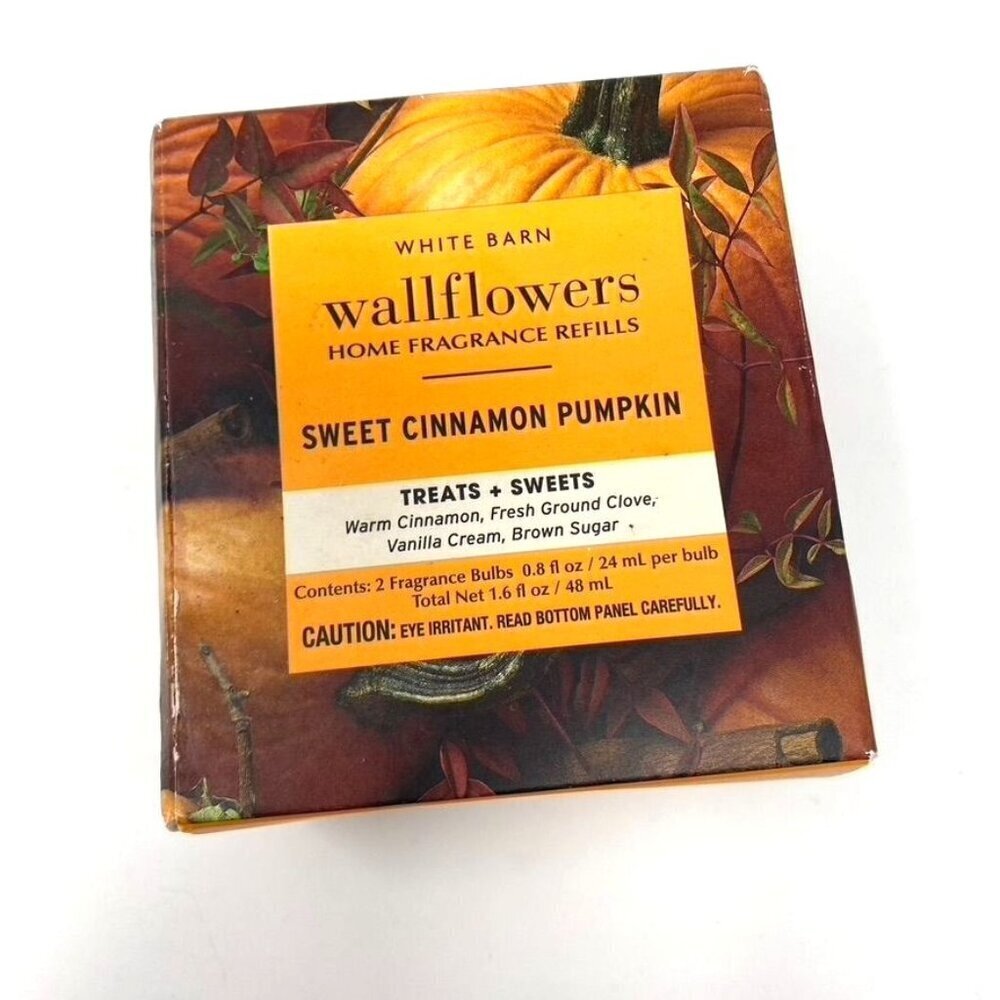 Bath & Body Works Sweet Cinnamon Pumpkin Wallflowers Refill 2 Bulbs